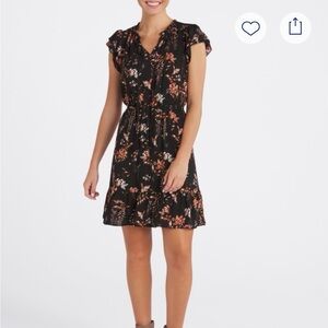 Floral Black Dress